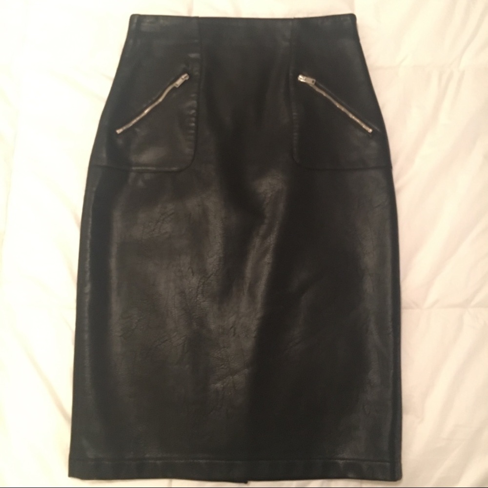 Zara Faux Leather Pencil Skirt